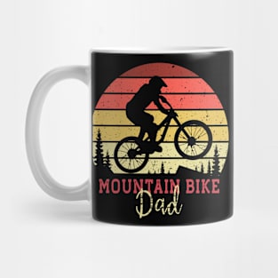 Mountain Bike Dad with Vintage Sunset Mug